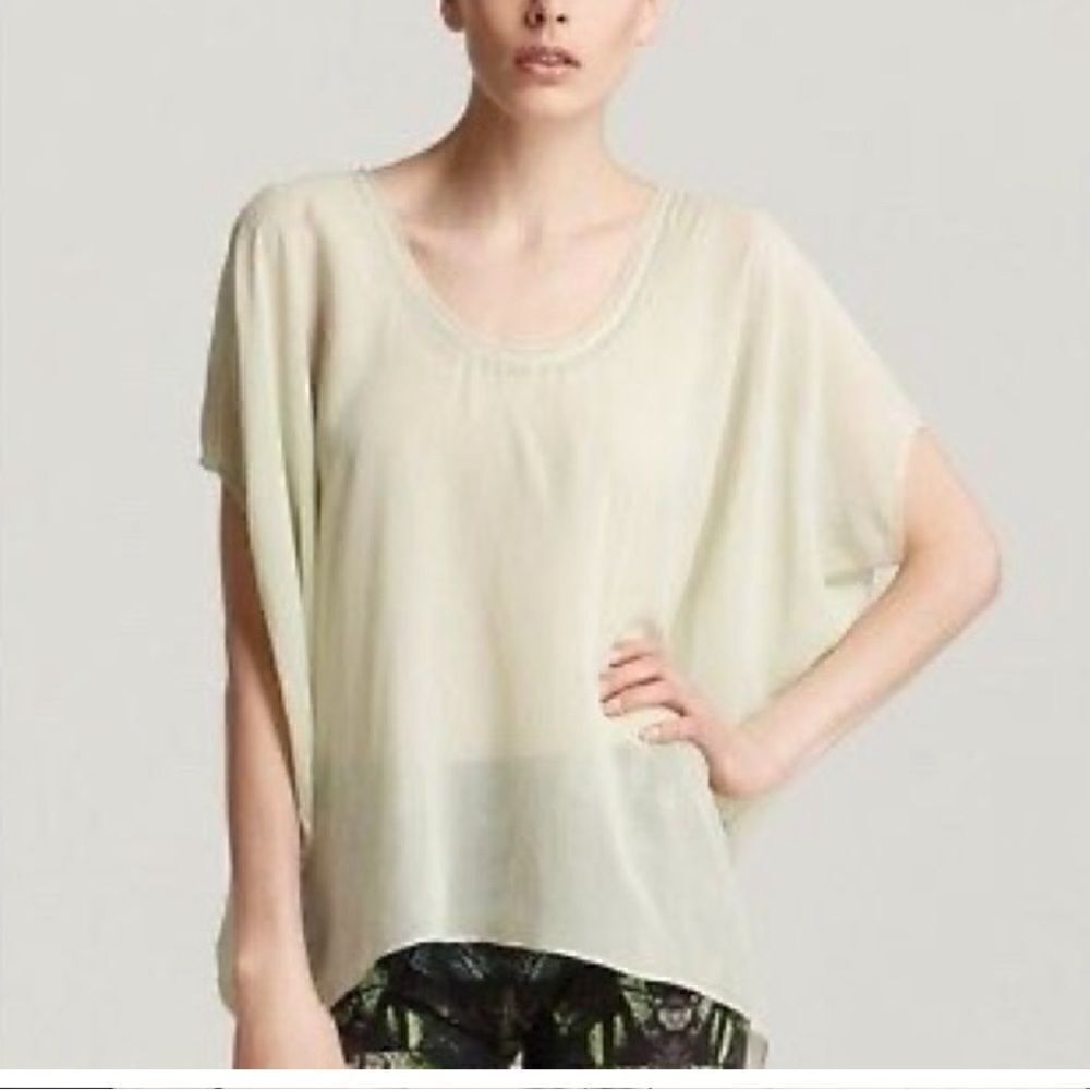 Helmut Lang Silk Oversize Top Blouse